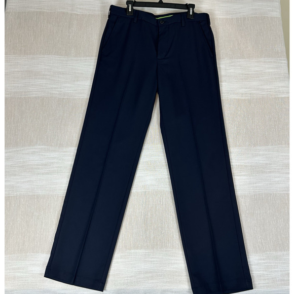 Izod Other - IZOD Men's Golf Pants Sz 34x34 Navy Blue Flex Waist Flat Front Performance Pants